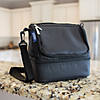 Wildkin Rip-Stop Black Two Compartment Lunch Bag Image 4