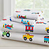 Wildkin Trains, Planes & Trucks 100% Organic Cotton Flannel Sheet Set - Full Image 1