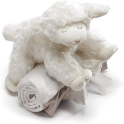 Winky Lamb 7 Inch Plush Animal and Blanket Image 1