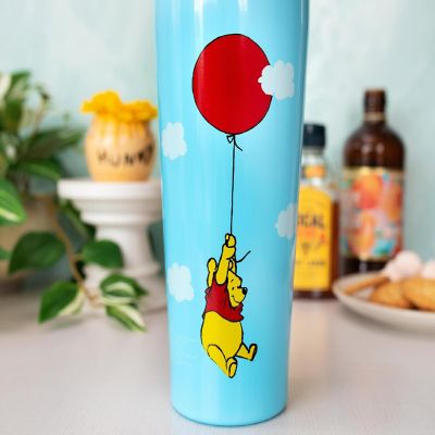 Winnie the Pooh Balloon Stainless Steel Tumbler With Straw  Holds 22 Ounces Image 3