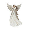 Winter Angel Figurine With Bird Accent (Set Of 2) 12"H Resin Image 1