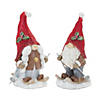 Winter Gnome On Skis Figurine (Set Of 4) 6.75"H Resin Image 1