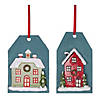 Winter House Tag Ornament (Set Of 6) 5"H, 5.5"H Resin Image 1