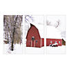 Winter Red Barn Backdrop - 3 Pc. Image 1