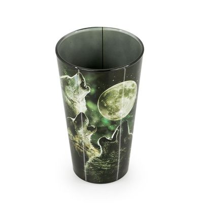 Wolf Pack Howling At The Moon 16oz Pint Glass Image 2