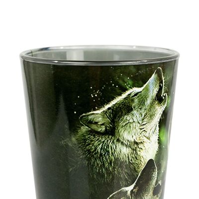 Wolf Pack Howling At The Moon 16oz Pint Glass Image 3
