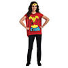 Women&#8217;s Wonder Woman&#8482; Shirt Costume with Cape Image 1