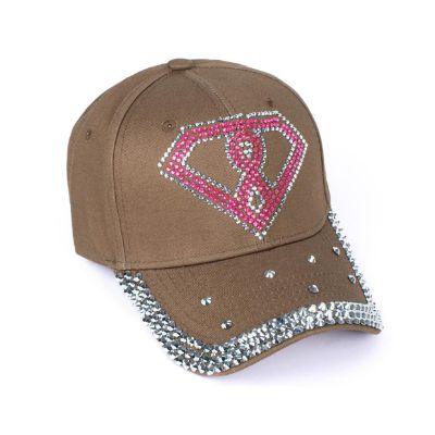 Womens Bling Baseball Cap - "Pink Diamond" Image 1