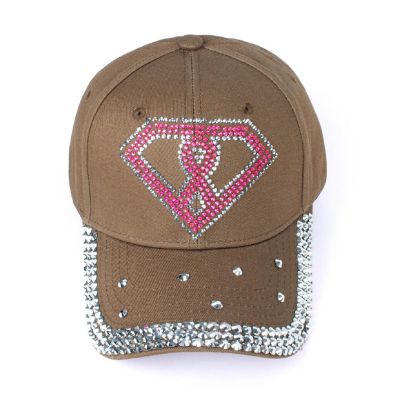 Womens Bling Baseball Cap - "Pink Diamond" Image 2
