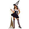 Women's Pink & Black Witch Costume Image 1