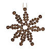 Wood Bead Snowflake Ornament (Set Of 12) 4.75"D, 6.75"D Wood Image 2