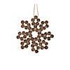 Wood Bead Snowflake Ornament (Set Of 12) 4.75"D, 6.75"D Wood Image 3