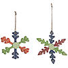Wood Snowflake Ornament (Set of 6) Image 1