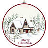 Woodland Winter Cabin Disc Ornament  (Set Of 12) 6"D Iron Image 2