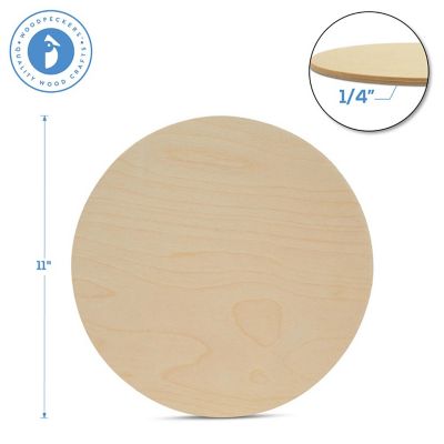 Woodpeckers Crafts, DIY Unfinished Plywood Circle 11" x 1/4", Pack of 10 Image 1