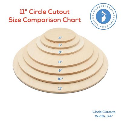 Woodpeckers Crafts, DIY Unfinished Plywood Circle 11" x 1/4", Pack of 10 Image 3