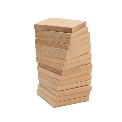 Woodpeckers Crafts, DIY Unfinished Wood 1-1/2" Square Cutout, Pack of 50 Image 1