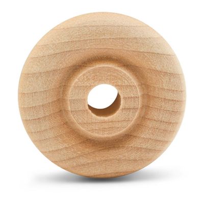 Woodpeckers Crafts, DIY Unfinished Wood 1-1/4", 3/8" Thick Classic Wheels Pack of 24 Image 1