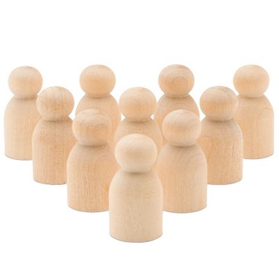 Woodpeckers Crafts, DIY Unfinished Wood 1-1/8" Baby Peg Dolls, Pack of 100 Image 1