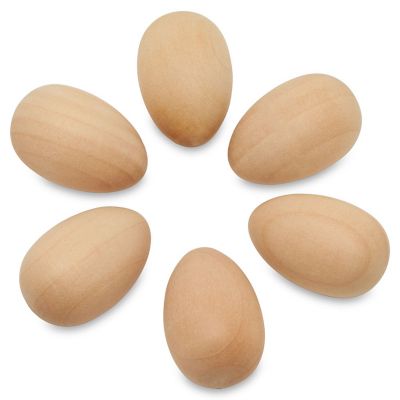 Woodpeckers Crafts, DIY Unfinished Wood 1-1/8" Egg, Pack of 100 Image 1