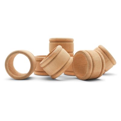 Woodpeckers Crafts, DIY Unfinished Wood 1-3/4" Napkin Rings, Pack of 12 Image 1