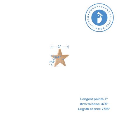 Woodpeckers Crafts, DIY Unfinished Wood 1" Star, Pack of 250 Image 3