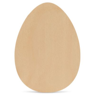 Woodpeckers Crafts, DIY Unfinished Wood 10" Egg Cutout Pack of 1 Image 1