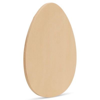 Woodpeckers Crafts, DIY Unfinished Wood 10" Egg Cutout Pack of 1 Image 1