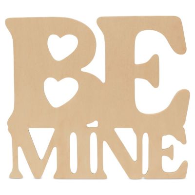 Woodpeckers Crafts, DIY Unfinished Wood 12" Be Mine Cutout, Pack of 6 Image 1