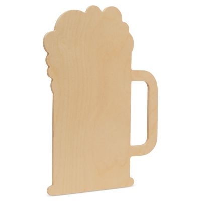 Woodpeckers Crafts, DIY Unfinished Wood 12" Beer Mug Cutout, Pack of 3 Image 1