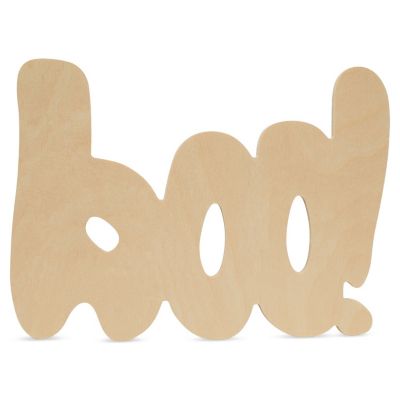 Woodpeckers Crafts, DIY Unfinished Wood 12" Boo Cutouts, Pack of 25 Image 1