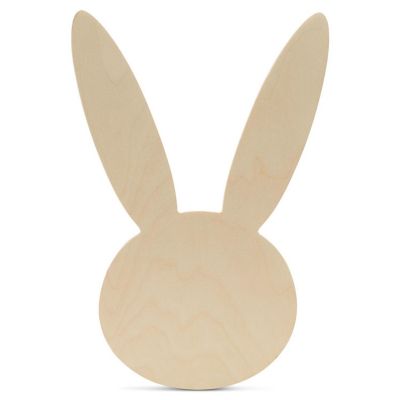 Woodpeckers Crafts, DIY Unfinished Wood 12" Bunny Face Cutout Pack of 1 Image 1