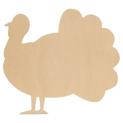 Woodpeckers Crafts, DIY Unfinished Wood 12" Classic Turkey Cutout Pack of 3 Image 1