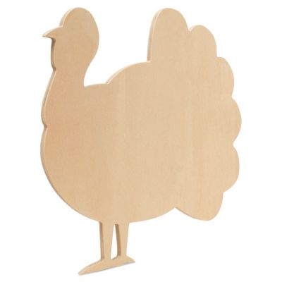 Woodpeckers Crafts, DIY Unfinished Wood 12" Classic Turkey Cutout Pack of 3 Image 1