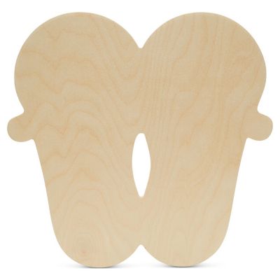 Woodpeckers Crafts, DIY Unfinished Wood 12" Flip Flops Cutouts, Pack of 3 Image 1