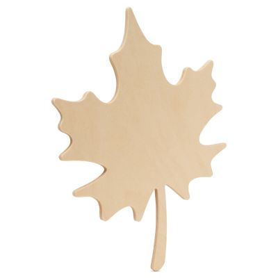 Woodpeckers Crafts, DIY Unfinished Wood 12" Maple Leaf Cutout Pack of 3 Image 1