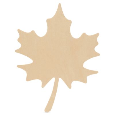 Woodpeckers Crafts, DIY Unfinished Wood 12" Maple Leaf Cutout Pack of 6 Image 1
