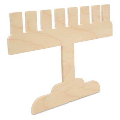 Woodpeckers Crafts, DIY Unfinished Wood 12" Square Menorah Cutout Pack of 12 Image 1