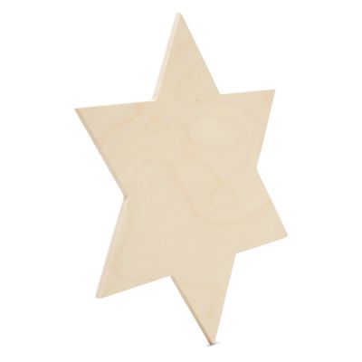 Woodpeckers Crafts, DIY Unfinished Wood 12" Star of David Cutout Pack of 3 Image 1