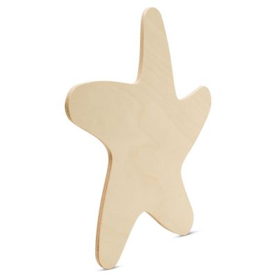 Woodpeckers Crafts, DIY Unfinished Wood 12" Starfish Cutouts, Pack of 3 Image 1