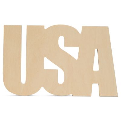 Woodpeckers Crafts, DIY Unfinished Wood 12" USA Cutouts, Pack of 2 Image 1