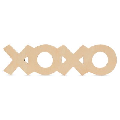 Woodpeckers Crafts, DIY Unfinished Wood 12" XOXO Cutout, Pack of 6 Image 1