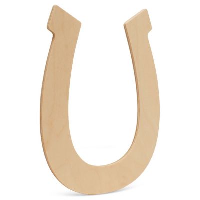 Woodpeckers Crafts, DIY Unfinished Wood 16" Horseshoe Cutout, Pack of 6 Image 1
