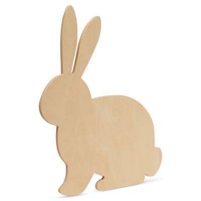Woodpeckers Crafts, DIY Unfinished Wood 16" Rabbit Cutout, Pack of 3 Image 1