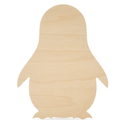 Woodpeckers Crafts, DIY Unfinished Wood 18" Penguin Cutout Pack of 12 Image 1