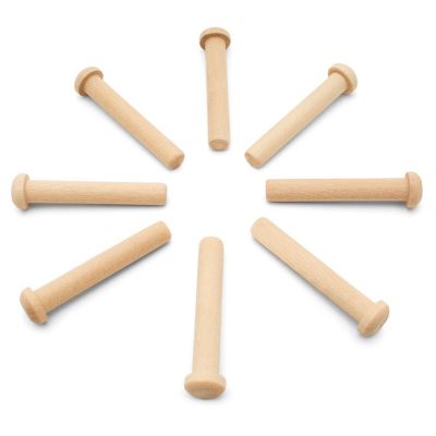 Woodpeckers Crafts, DIY Unfinished Wood 2-1/8" Axle Peg, Pack of 50 Image 1