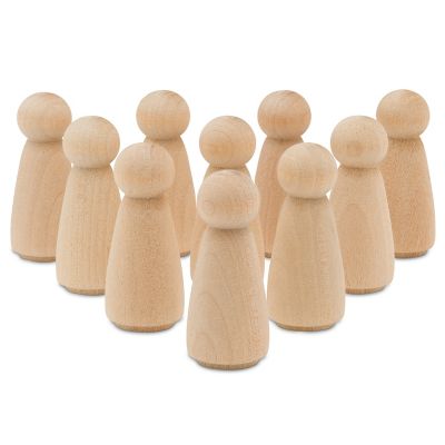 Woodpeckers Crafts, DIY Unfinished Wood 2" Angel Peg Dolls, Pack of 100 Image 1