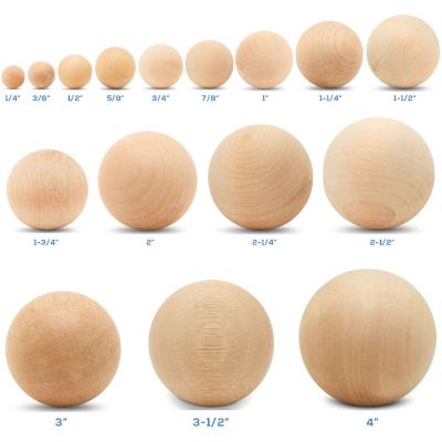 Woodpeckers Crafts, DIY Unfinished Wood 2" Ball, Pack of 25 Image 3
