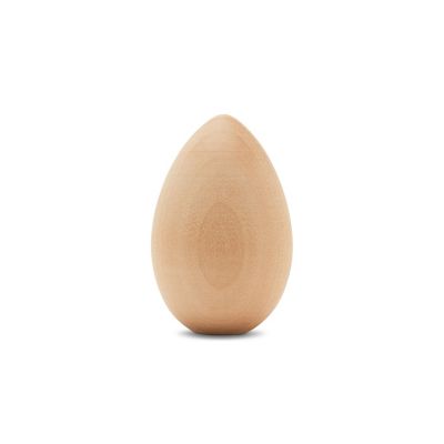 Woodpeckers Crafts, DIY Unfinished Wood 2" Flat Bottom Egg, Pack of 30 Image 2
