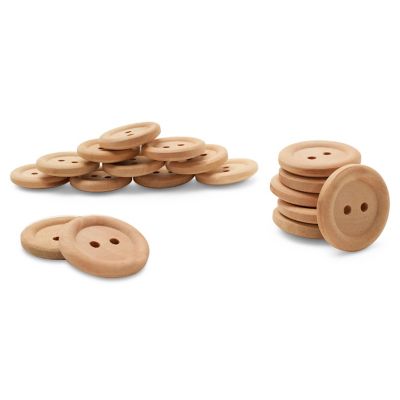 Woodpeckers Crafts, DIY Unfinished Wood 3/4" Button, Pack of 100 Image 1